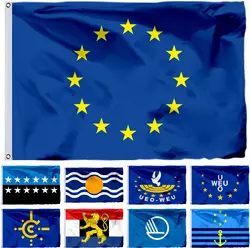 European Union Flag Choice of Sizes:21X14CM/2X3ft/3X5ft/45X30CM Benelux Flags Nordic Council and West Indies Federation Banners