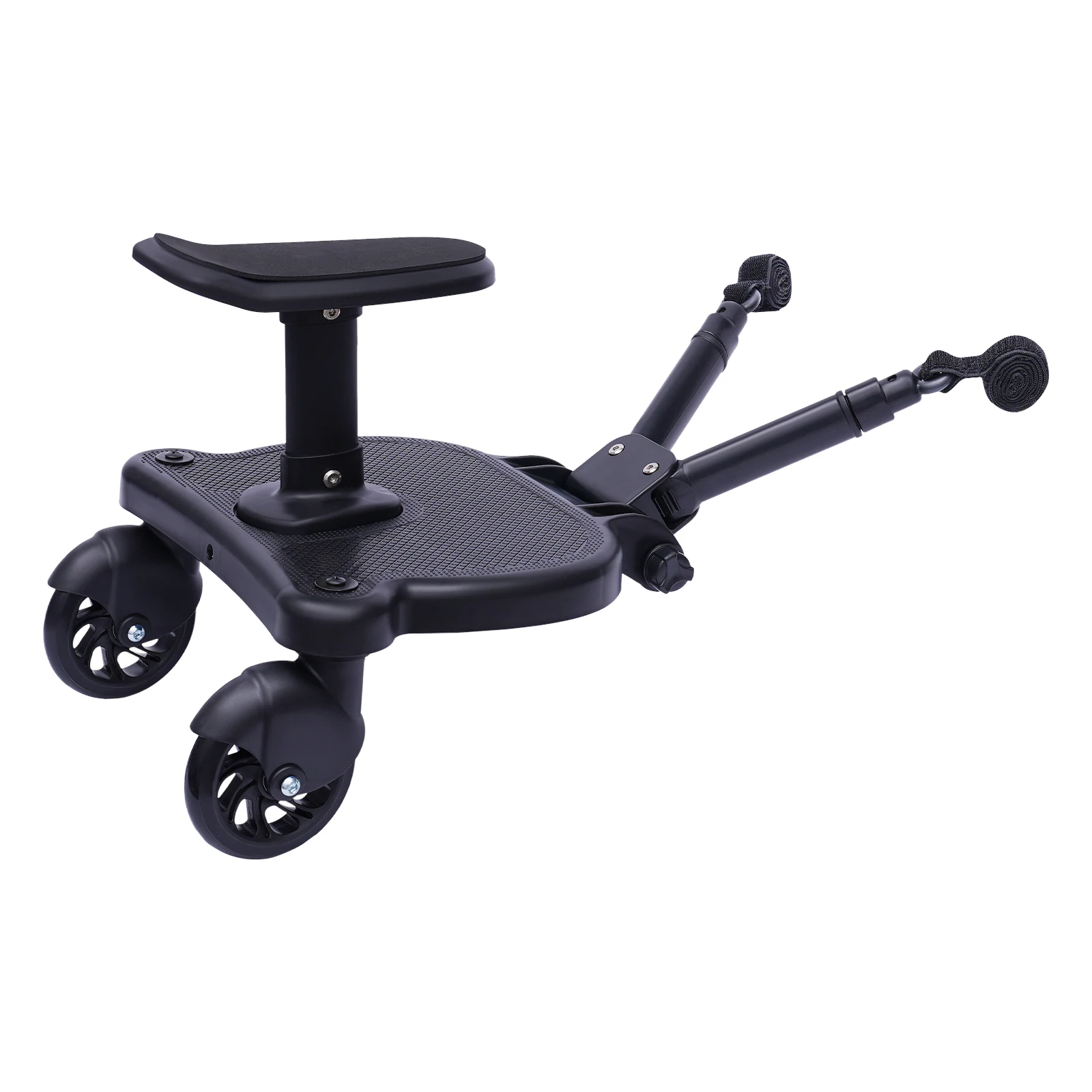 2 In1 Stroller Board Universal Stroller Ride Board Buggy Wheeled Board Seat Pedal with Detachable Seat Standing Board