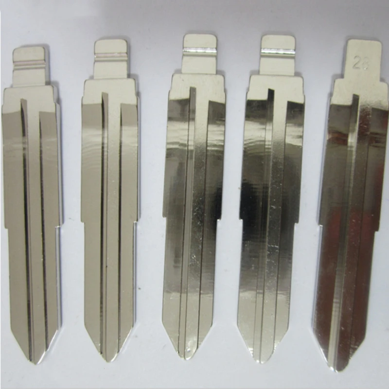 XIEAILI OEM 50Pcs 28# Uncut Car Key Blank Blade For Kia Rio For Keydiy KD Xhorse VVDI JMD