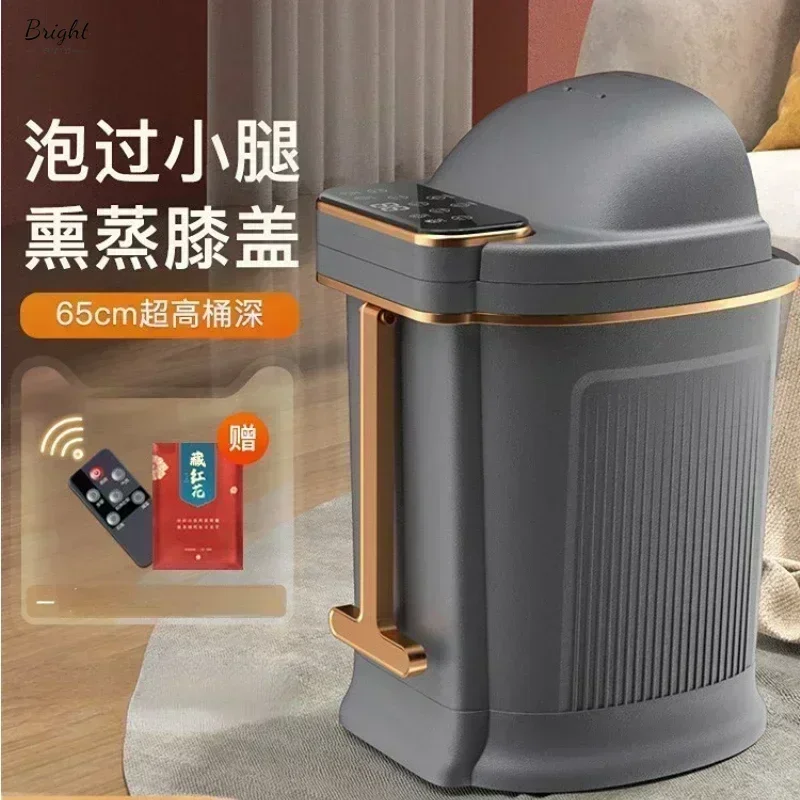 New Electric Bucket 65cm Fumigation Calf Feet Spa Foot Bath Massager Tropical Automatic Massage Foldable Roller