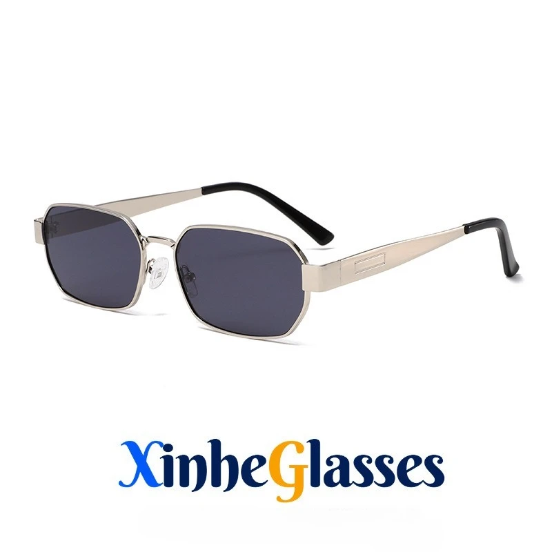 

2025 Small Square Metal Sunglasses Sunglasses European and American Fashion PC Glasses UV400 Sports Glasses