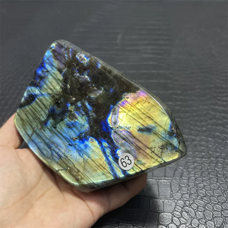 826g Highest Quality Natural Blue Colorful Purple Labradorite Freeform Crystal Healing Stone for Home Decor Spiritual Luck