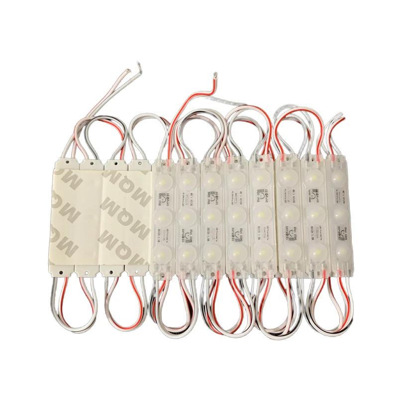 200pcs-pack 2835 SMD ultrasonic led module 12V DC 3 LED Module Injection Waterproof IP67 Decorative 2835 Hard Strip Bar Light