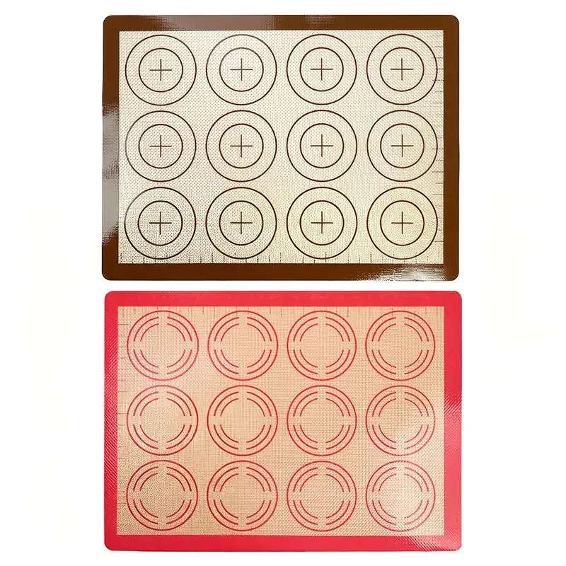 ~1PCS Silicone Baking Mat For Oven, Reusable Non-Stick Heat Resistant Bakeware Sheets With Measurements, For Cookie Pastry