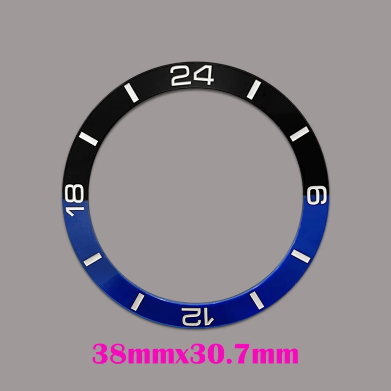 Mod 38mm x 30.7mm moda inclinada cerâmica relógio moldura anel de inserção apto para skx007 skx009 sub caso 40mm relógio masculino reparação substituir parte