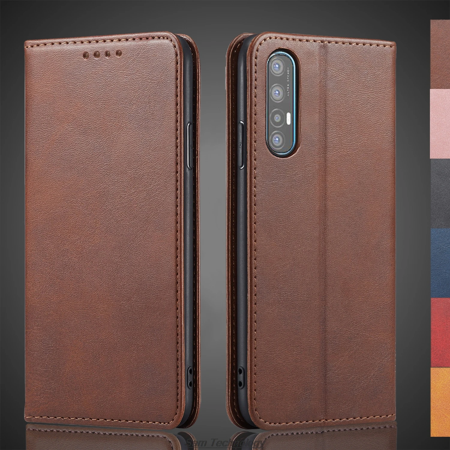 

Magnetic attraction Leather Case for OPPO Find X2 Neo X2Neo Holster Flip Cover Case Wallet Phone Bags Capa Fundas Coque