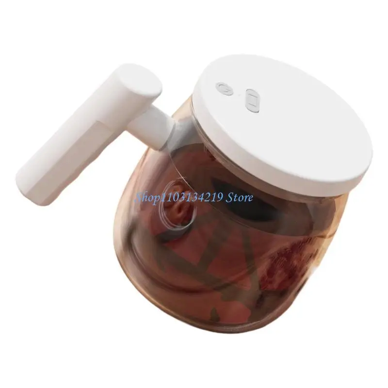 N5KC Auto Stir Glass Travel Mugs With USB Rechargeable Battery Quiet Operation User friendly Kitchen Barwares For Commuters