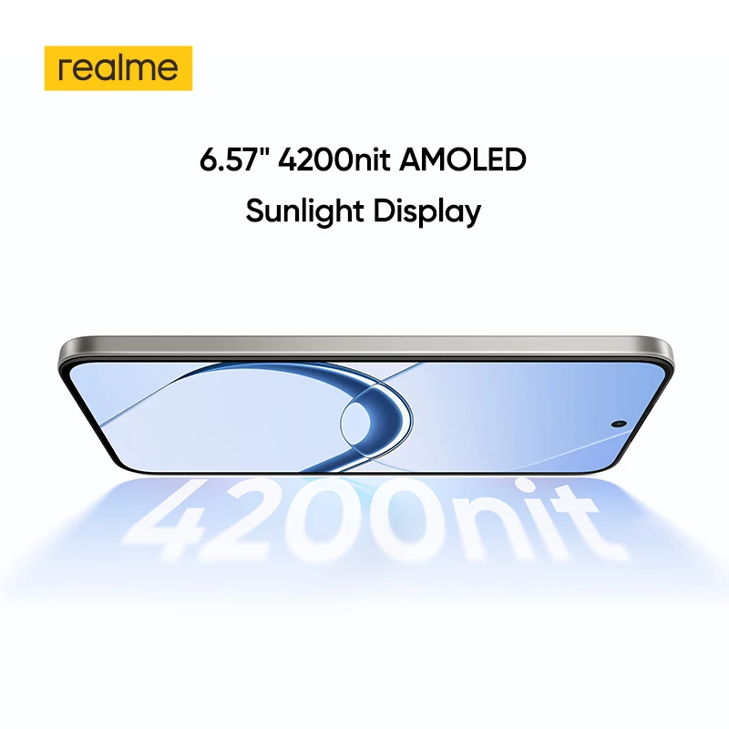 Teléfono inteligente realme 16 5G con carga rápida de 45 W, procesador Dimensity 7300-Max 5G, batería de 6550 mAh con clasificación IP69 y cámara de 200 MP 6