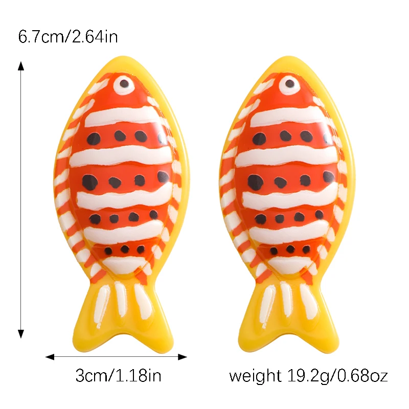 Vedawas Fashion Resin Fish Stud orecchini Boho Creative Fish orecchini personalizzati per le vacanze al mare per le donne