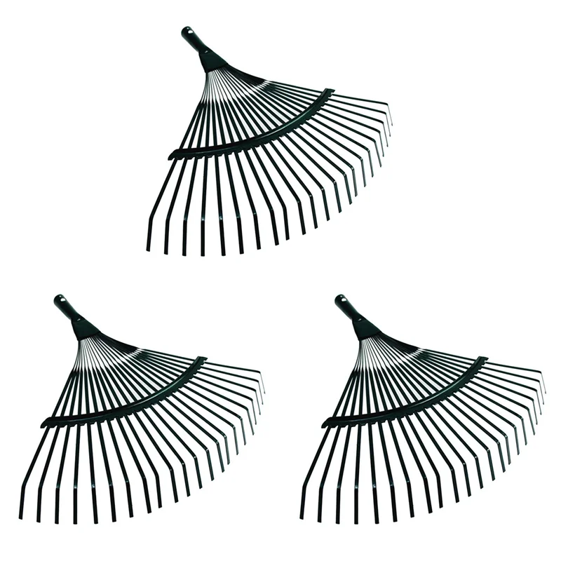 

【Superdeals】3Pcs 42Cm Steel Fan Rake Head Replacement Heavy Rake Head For Garden Grass Patio Leaves Leaf Lawn 22 Tooth
