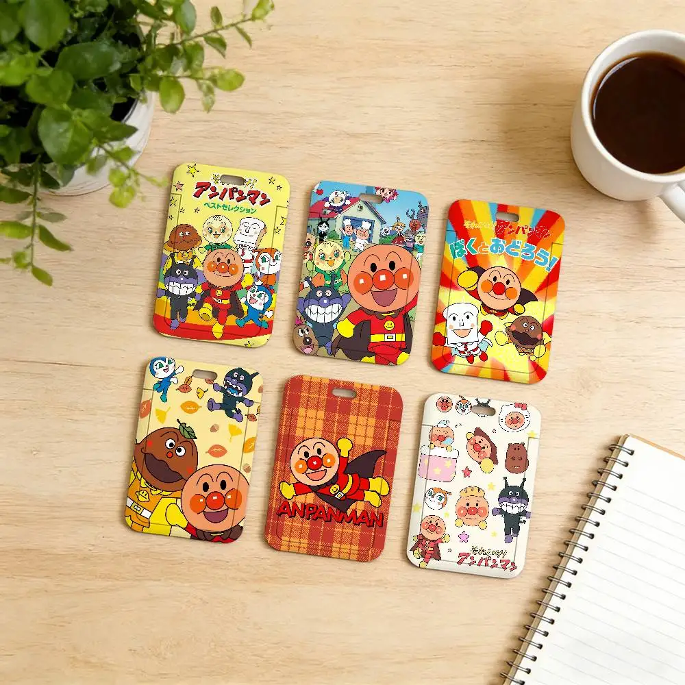 

Милые чехлы-держатели для карт А-А-Анпанман, чехол для студенческой проездной карты, держатель для удостоверения личности с ремешком