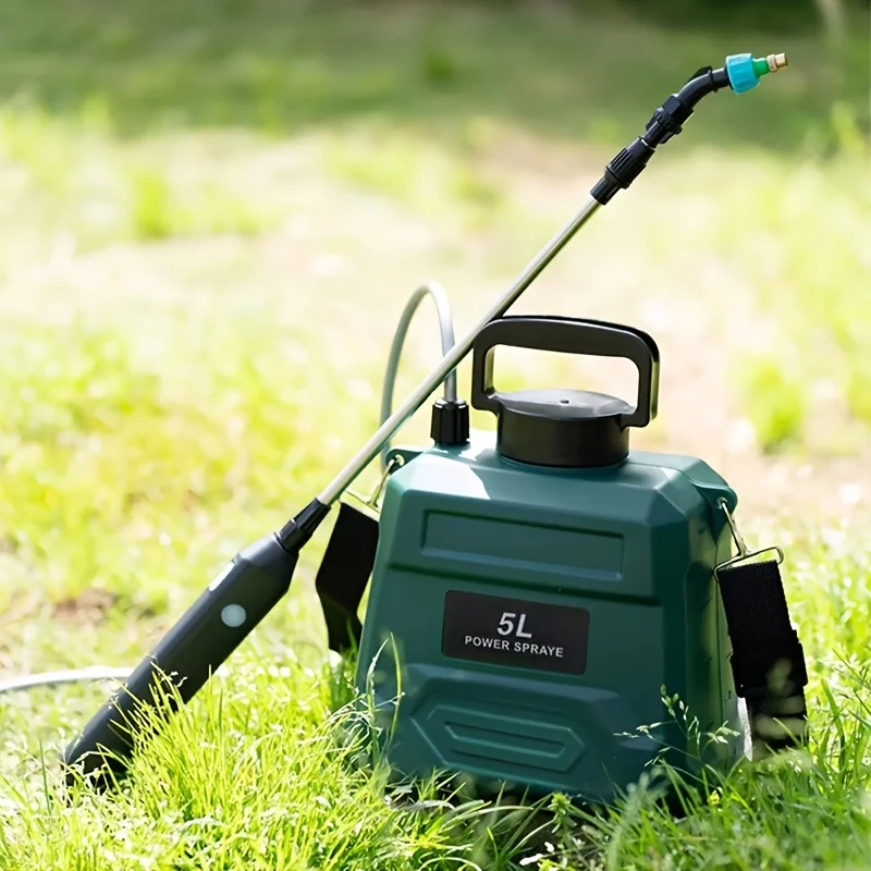 Battery Operated Garden Sprayer, Electric Sprayer with USB Charging Handle, 3 Spray Nozzles,Retractable Spray Hose,Pump Sprayer