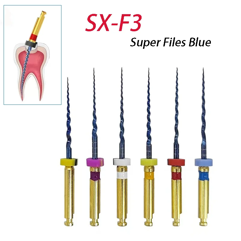 Caja de limas de raíz de Canal Dental, Nitinol rotativo activado por calor, 19/21/25mm, piezas, herramienta de tratamiento de Canal radicular, materiales para dentistas, 60 SX-F3/10 cajas