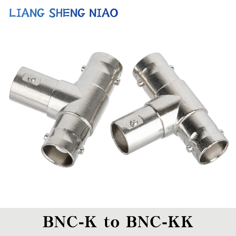 1pcs BNC tee BNC two-way BNC male to female BNC-JJ BNC-KK BNC series conversion connector BNC RF Coaxial Cable connector