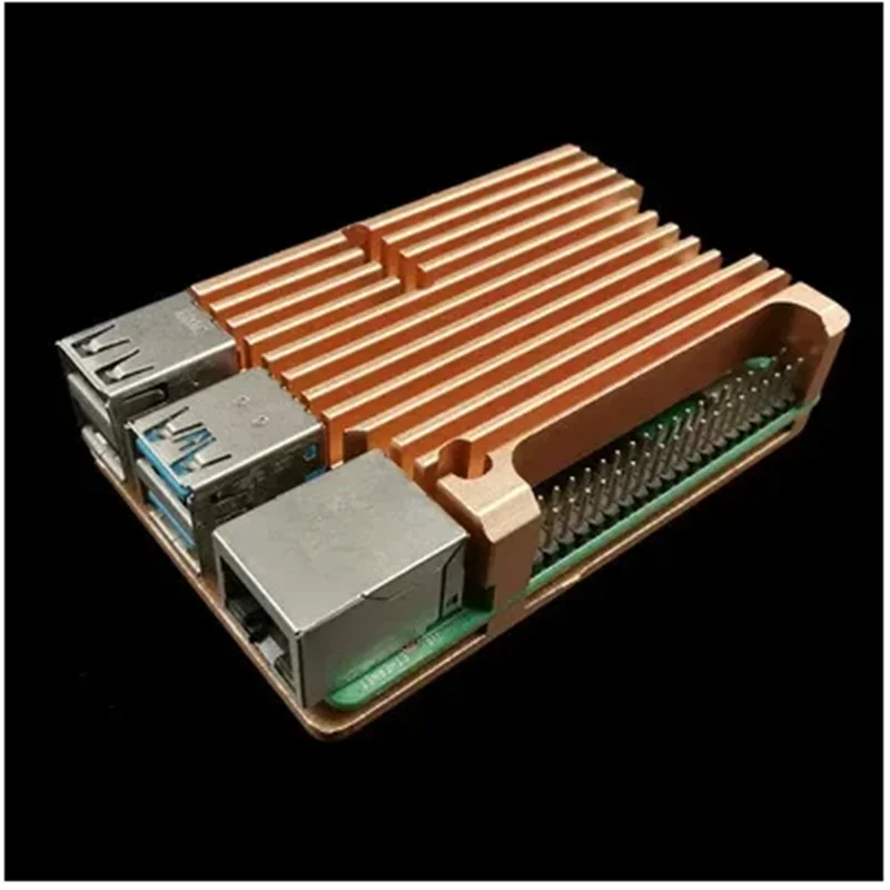 Raspberry Pi 4/3 Aluminium Behuizing Met Dubbele Koelventilator Metalen Behuizing Voor Rpi Raspberry Pi 4b/3b/3b +