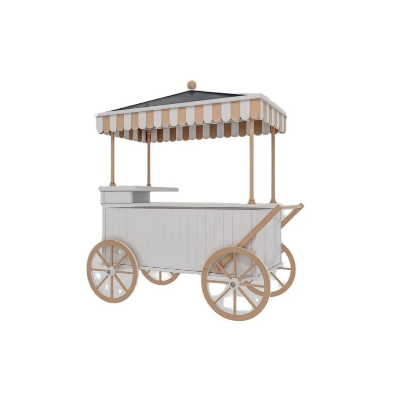 Commercial Stall Cart Night Market Promotion Display Outdoor Mobile Snack Food Truck Wrought Iron Second-hand Retail Food
