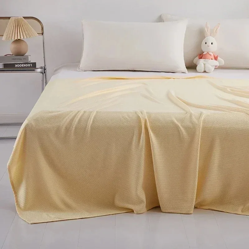 100% Bamboo Fiber Cooling Blanket 90x100cm 100x120cm Thin Lightweight Summer Air Condition Duvet Diamond Grid