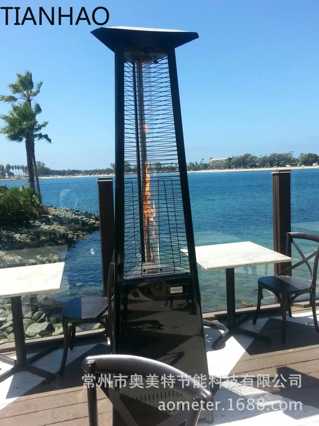 Outdoor Gas Heater for Patio Triangle Tower Style Propane Butane Quartz Glass Tube Heater Portable Indoor Outdoor Heating