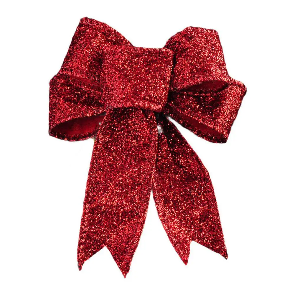 

Bow Wreaths Christmas Bow Decorations Festive Setup Cheerful Holiday Addition Easy To Use Multiple Uses Non-fading Design