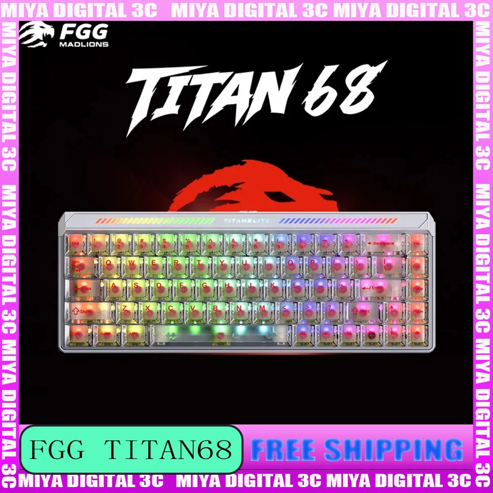 

FGG Madlions TITAN68 Turbo ESports Hall Effect Keyboard Wired Magnetic Switch Gaming Keyboard 8000Hz RT0.001mm PC Accessories