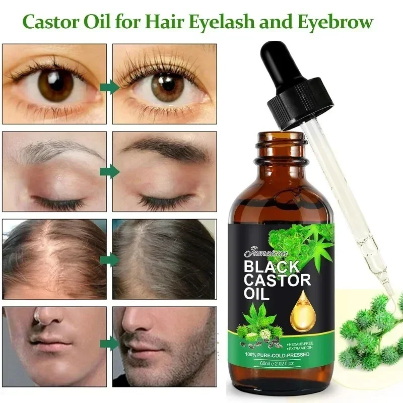 Organic Jamaican Black Castor Oil,for Body Hair Skin Eyelash Nourishing Massage Oil