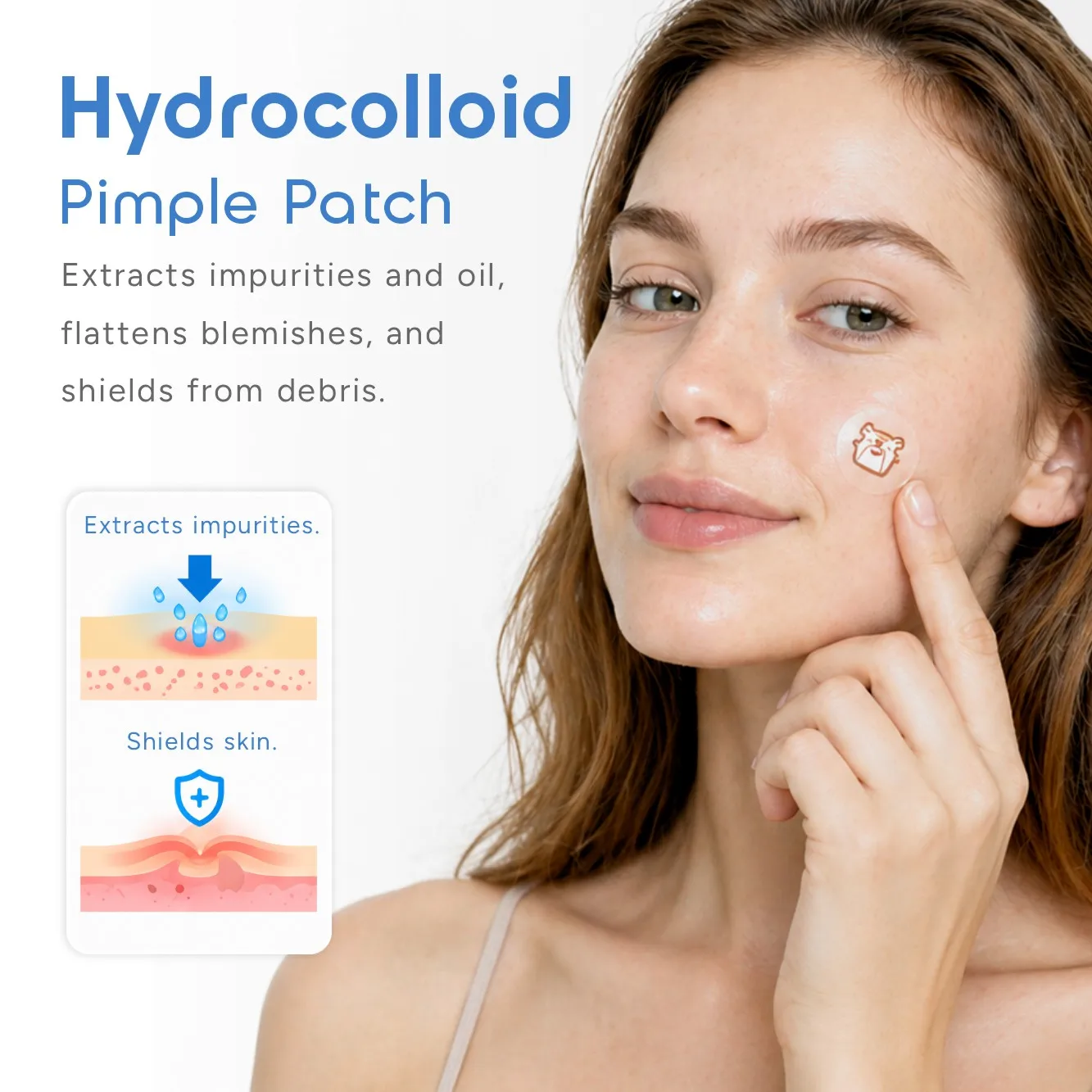 72/180pcs Cartoon acne patch Acne patch with water gel Acne patch for the face Covering blemishes Decorative stickers