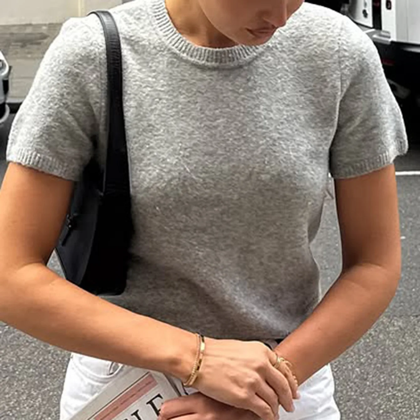 

2025 Autumn and Winter Casual Simple Short Sleeve Fashion T-shirt Wool Women's T-Shirt Clothes Woman Clothing Top Women Basic