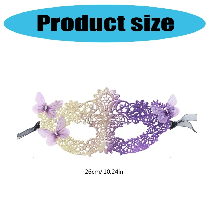 Femmes Sexy Lace Masquerade Mask Venetians Party Costumes Accessoires Half Face Cover Cosplay Props Eyemask pour les femmes