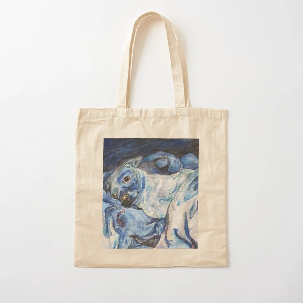 

Melodrama dog watercolour painting Tote Bag supermarket folding bag custom fabric bag