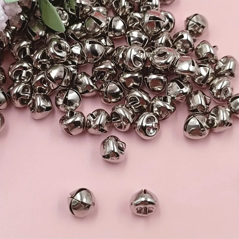 20mm Metal Craft Bells 110 pcs, Metal Alloy Material, Small Delicate Size, for Home Hanging Ornament, Silver