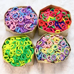 50/100/300 Pz Ealstic Basic Nylon Legami Dei Capelli per le Ragazze Coda di Cavallo Tenere Scrunchie Elastico Per Bambini Moda Fascia Per Capelli accessori