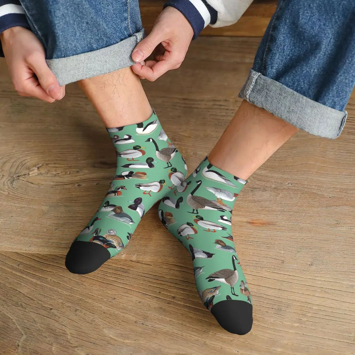 American Colorful Flock Bird Animal Ankle Socks Male Mens Women Winter Stockings Hip Hop