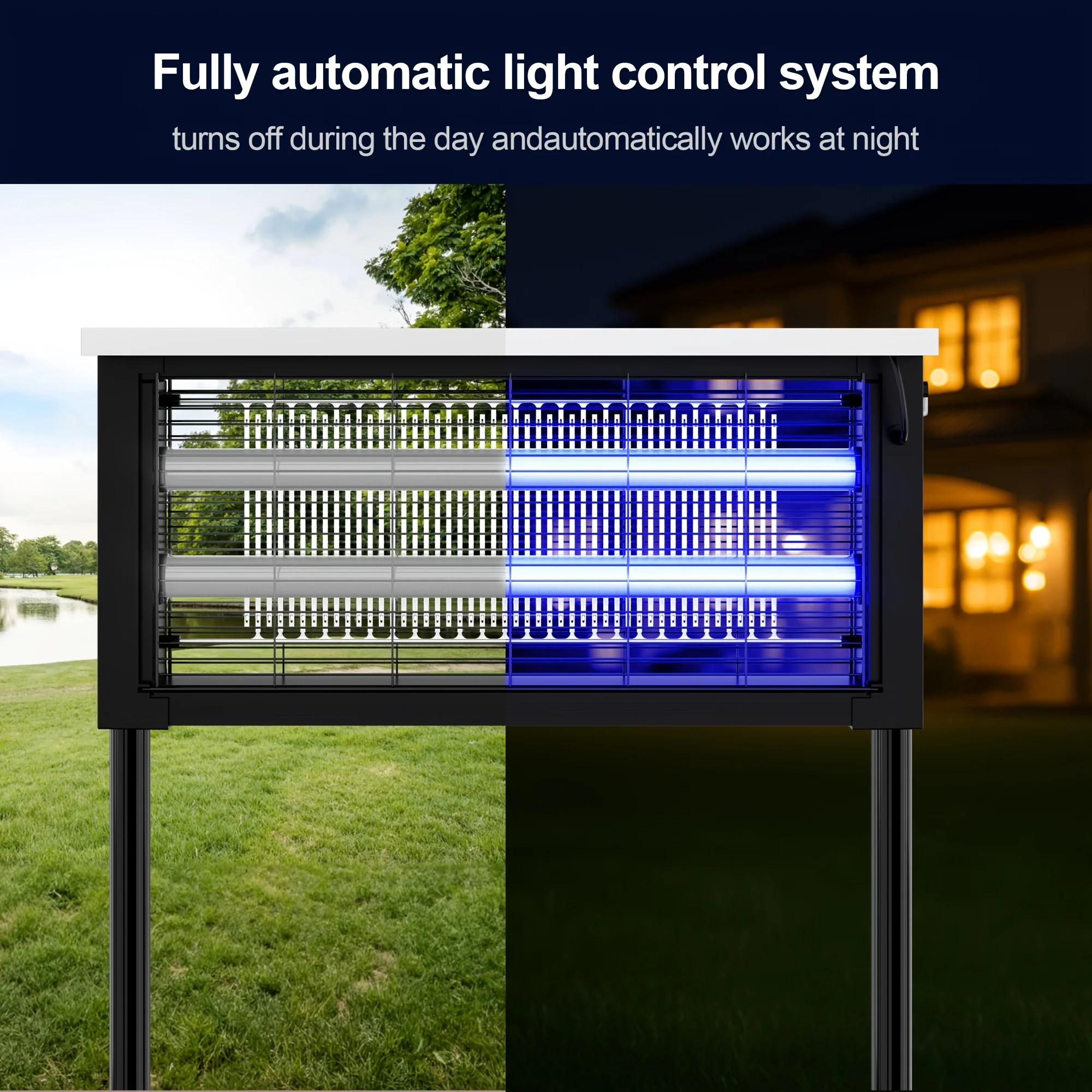 JOYINLED Plug in/hang in/stand in 3 in 1 New Solar Mosquito Killer Lamp, USB Charging + Solar Energy, Can Be Used Indoor Outdoor