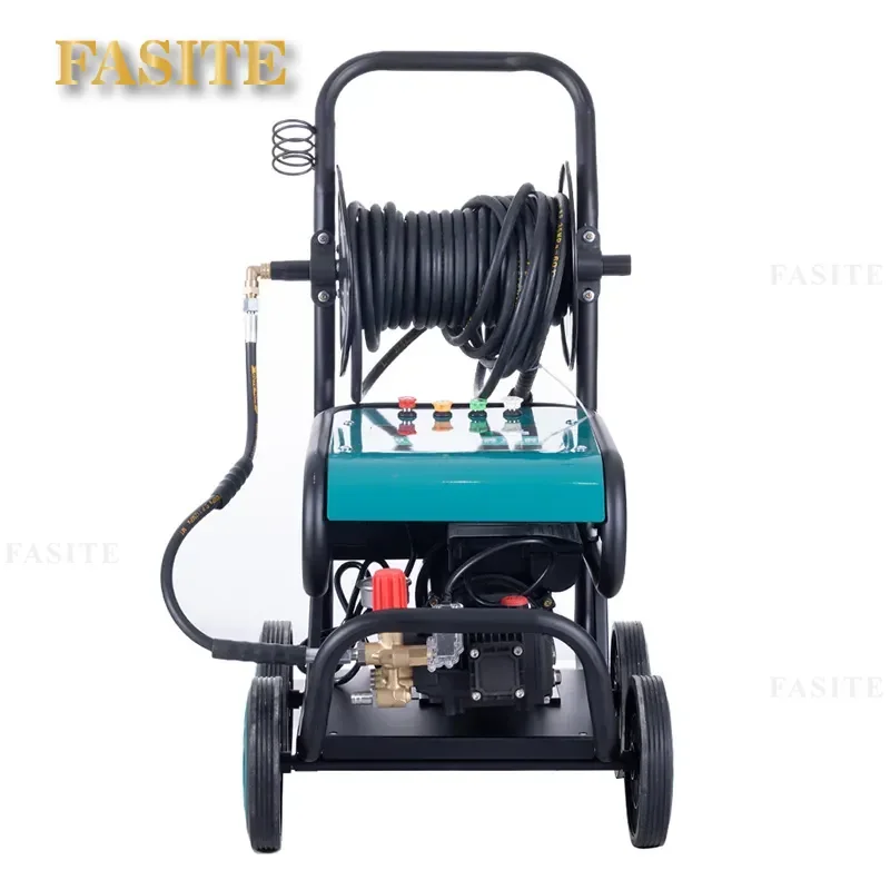 For 220V High Pressure Washer Commercial Car Wash Farm Cleaning Machine with Four Dredging Pipe