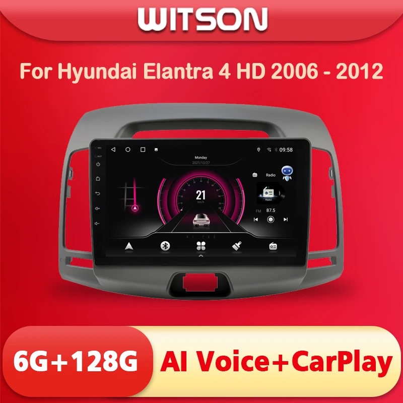 WITSON Car Radio Multimedia Video Android AI VOICE Player For Hyundai Elantra 4 HD 2006 - 2012 Vehiclel Video FM Navigation