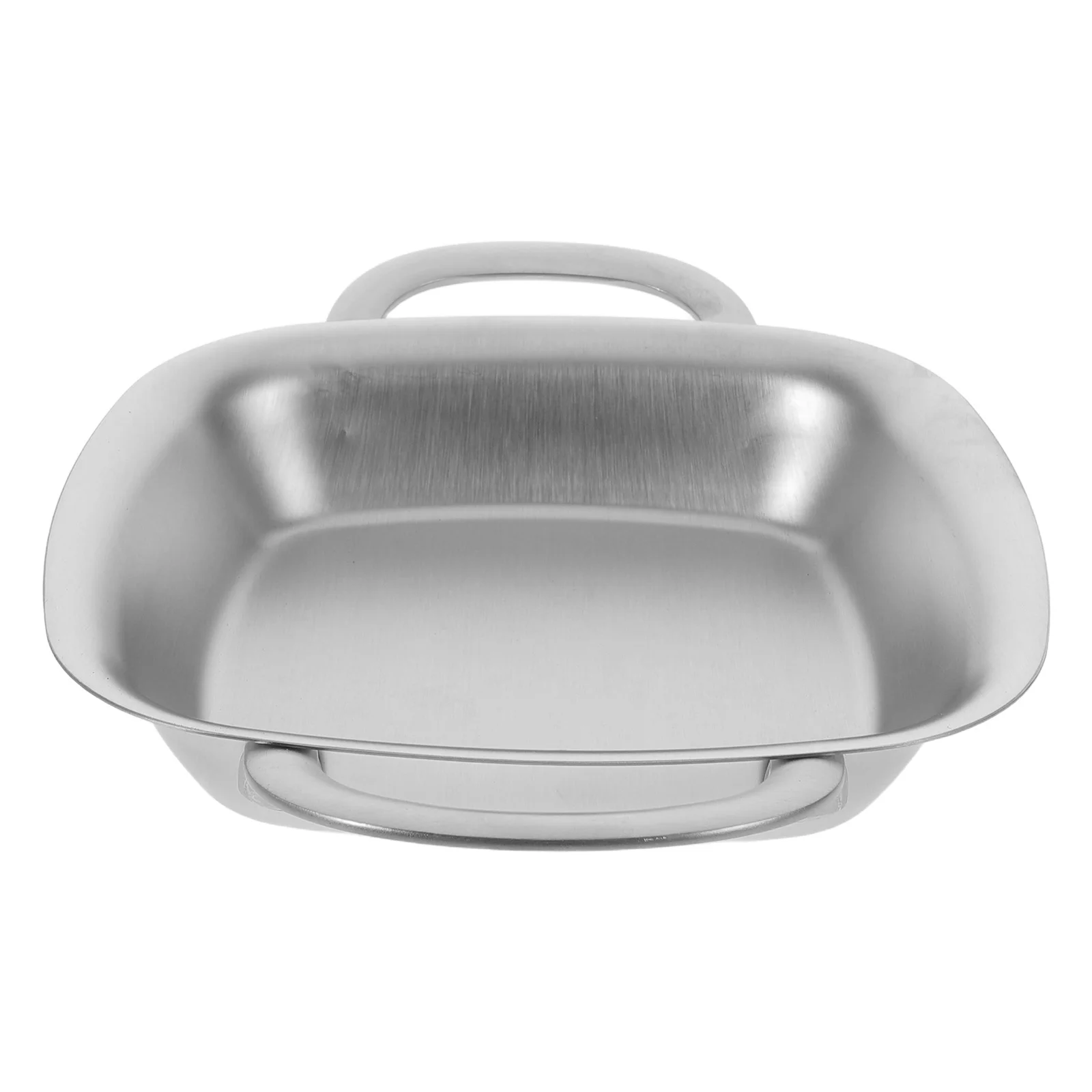 

Stainless Steel Double Handle Rectangular Serving Tray Buffet Server Waitress Tray Fast Food Appetizer Party Snack