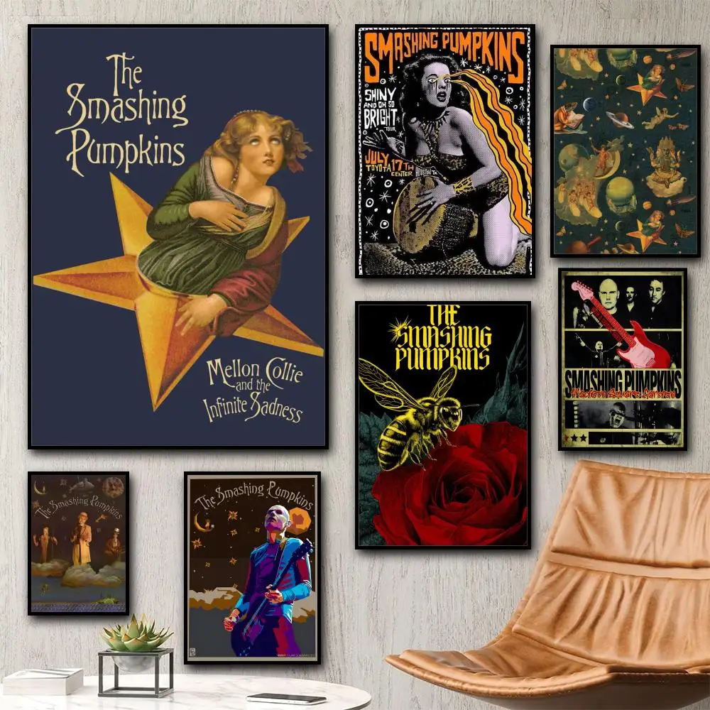 تحطيم القرع الفرقة اللوحة الخط HD قماش المشارك غرفة المعيشة غرفة نوم بار الديكور الجمالي #1