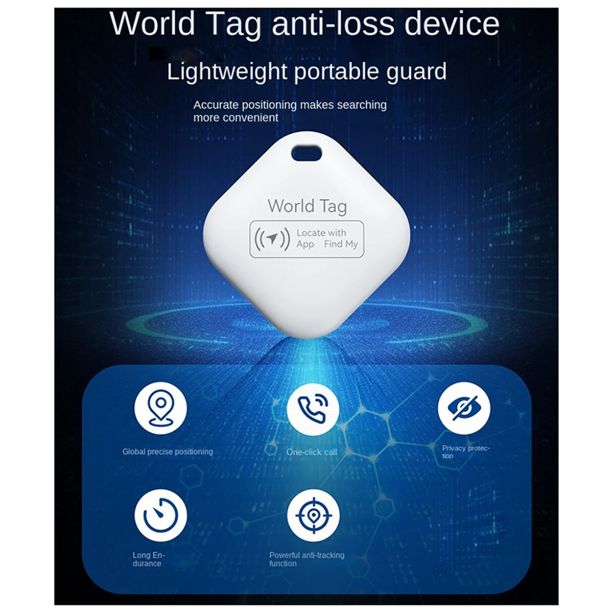 Mini GPS Tracker Smart Tag For IOS Find My APP Global Locator Anti-Lost Finder For Car Pet Keys Wallet