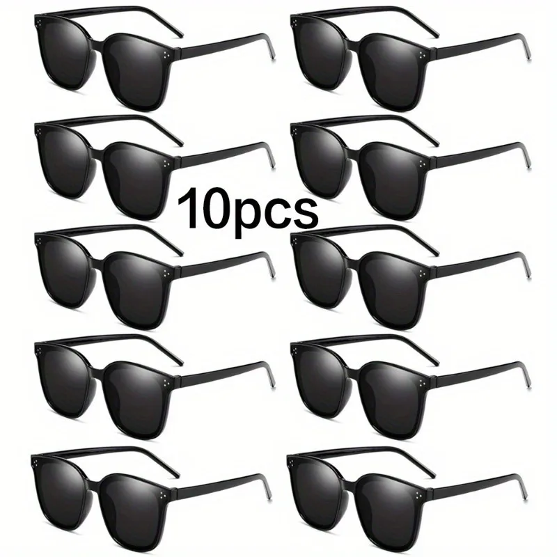 

10pcs New Fashion 3DBlack Decorative Eyeglasses for Men Women Party Graduation Wedding