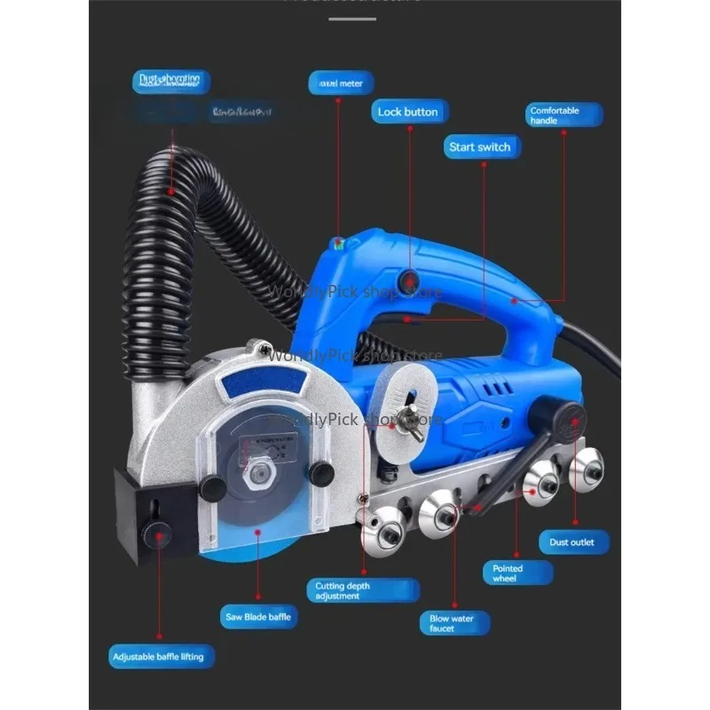 Elektryczny czyścik do fug Piękny środek do czyszczenia fug Narzędzie budowlane Maszyna do czyszczenia fug w płytkach ceramicznych i podłogowych