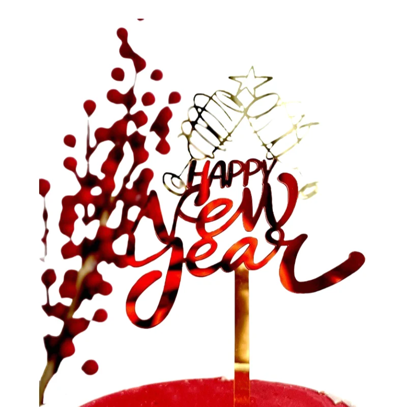 1 Stück 2025 Neujahr Frohe Weihnachten Acryl Kuchen Topper Weihnachten Cupcake Topper Für Zuhause Neujahr Party Kuchen Dekorationen