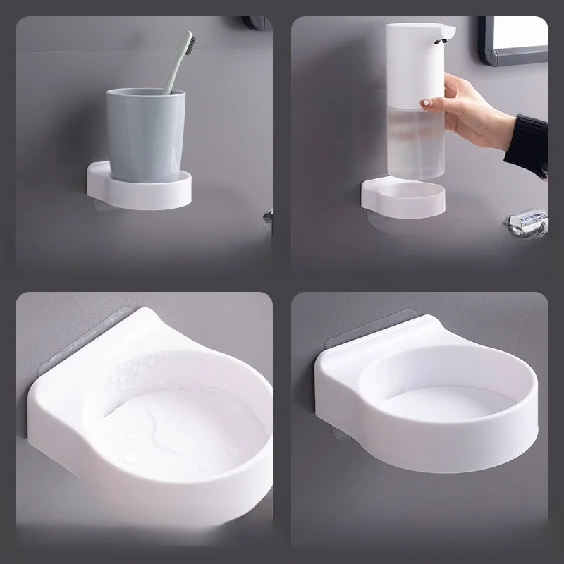  Automatic Hand Sanitizer Wall Mount Dispenser No Drilling Required Bathroom Organizer Plastic Fixed Structure Moisture...