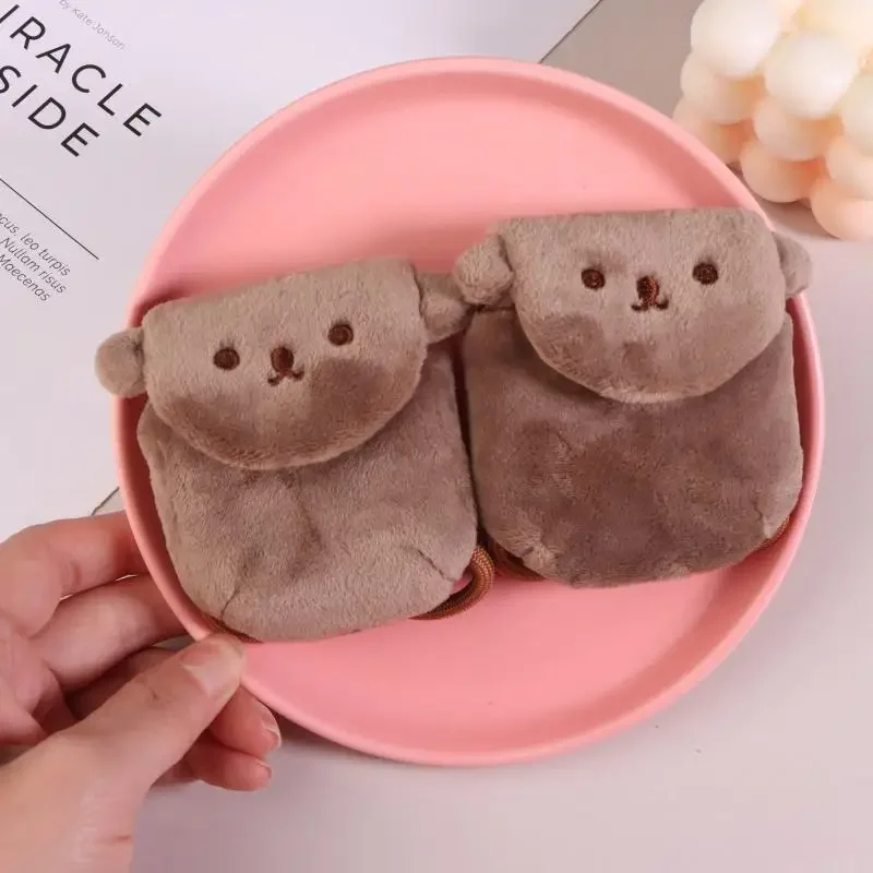 

Kawaii Bear Earphone Purse | Furry Plush (Keychain Mini Backpack, Multi-Purpose Valentine's Gift)