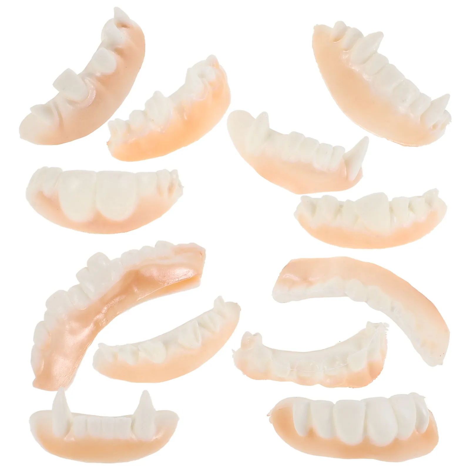 

Набор из 12 реалистичных зубов-когтей для Хэллоуина, страшные реквизиты для костюмированных вечеринок, косплея, декора на Хэллоуин, для дома с привидениями, в стиле зомби