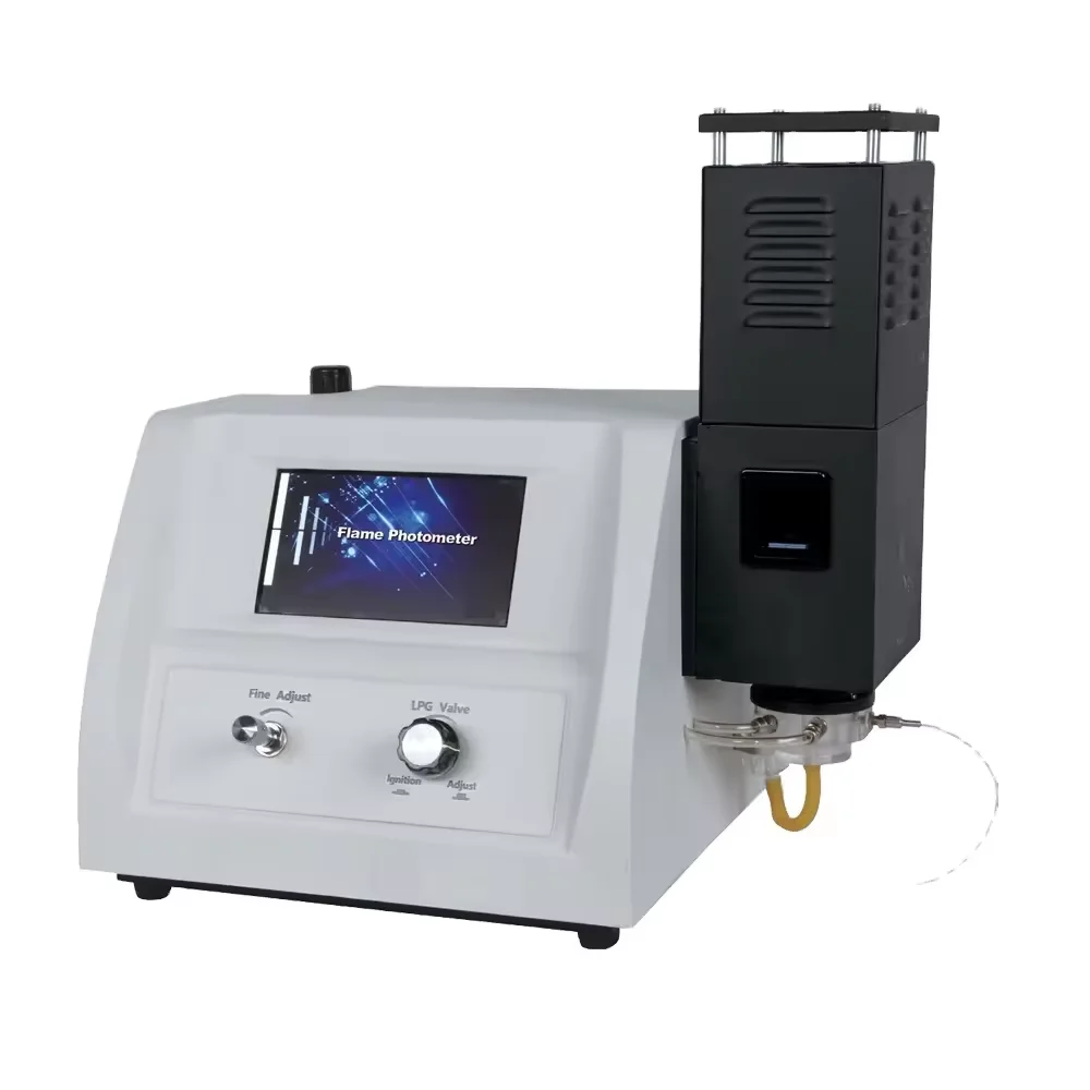 Lab LCD Metal Test Analytical Instrument Flame Photometer K Na Ca Ba Li elements Analyzer Flame Photometer Spectrophotometer