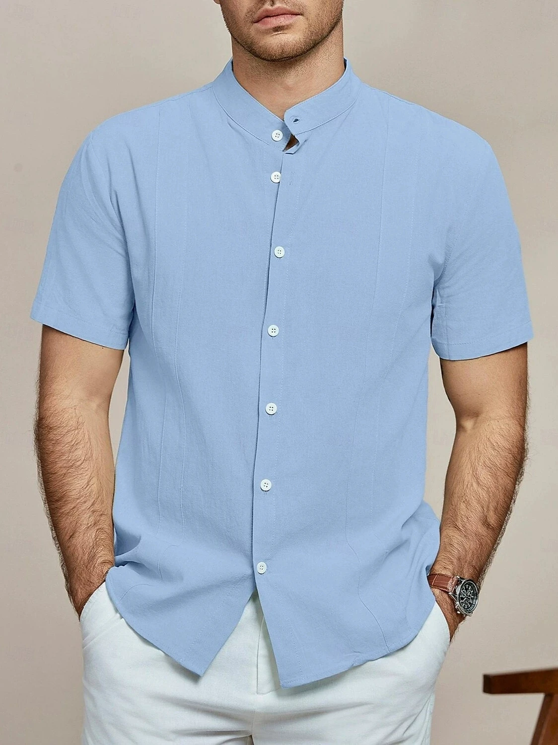 

Мужская модная рубашка, европейский и американский новый продукт, мужская рубашка с короткими рукавами и принтом из хлопка и льна с короткими рукавами