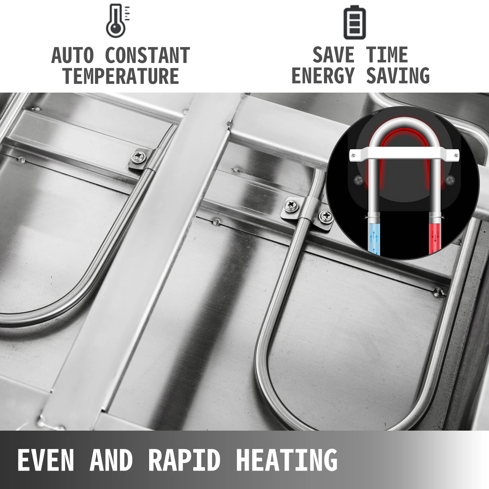 VEVOR 2-6กระบอกช็อกโกแลตไฟฟ้าหม้อเครื่องทำความร้อนอุ่นอาหารสแตนเลสสตีลเทียนเครื่อง Tempering Commercial