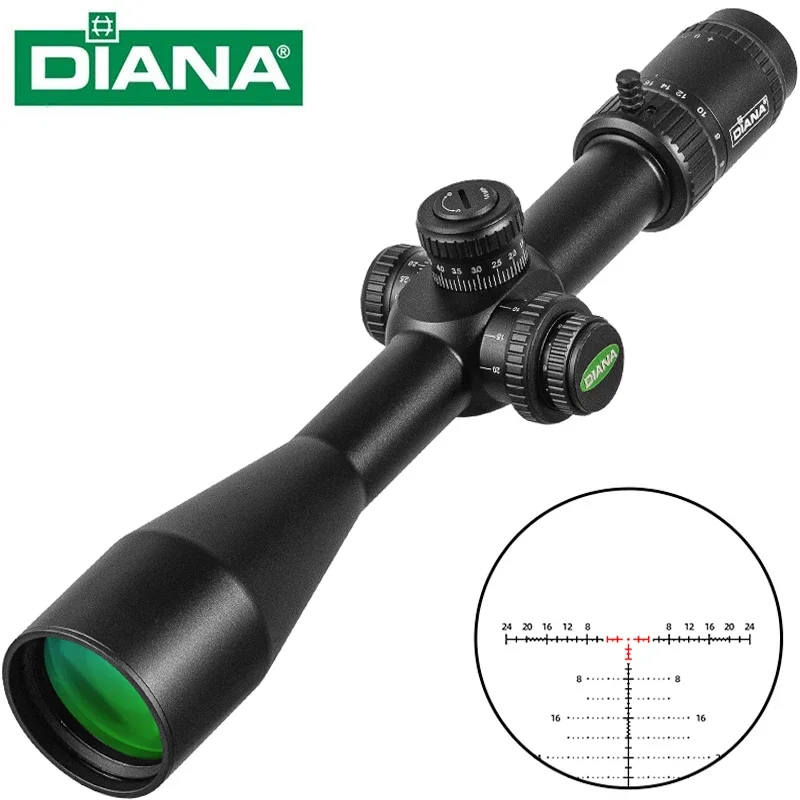 

DIANA 6-24X50 SFIR FFP Scope First Focal Plane Scopes Hunting Riflescopes Red Illuminated Shooting Optical Sights