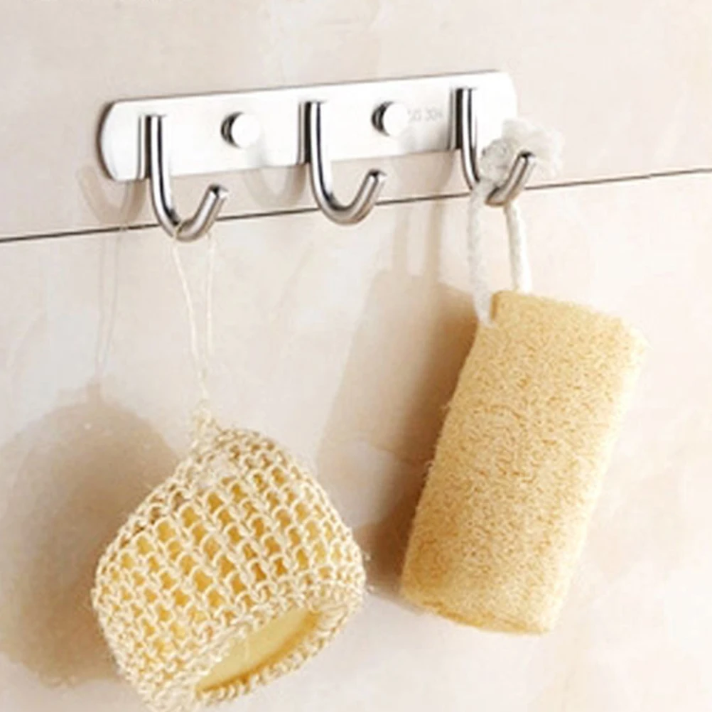

Clothes Hooks Stainless Steel Wall Mount Home Decor Metal Hangers For Towels Coats Hats Umbrellas Keys Laundry Bag Durability