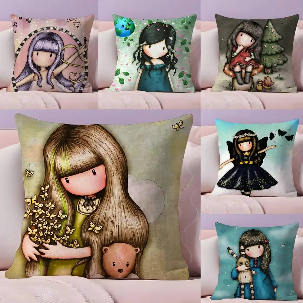 

Cartoon S-Santoro Gorjuss Pillow Case Ultra Soft Skin Friendly Fabric Cloud Like Comfort & Concealed Zipper